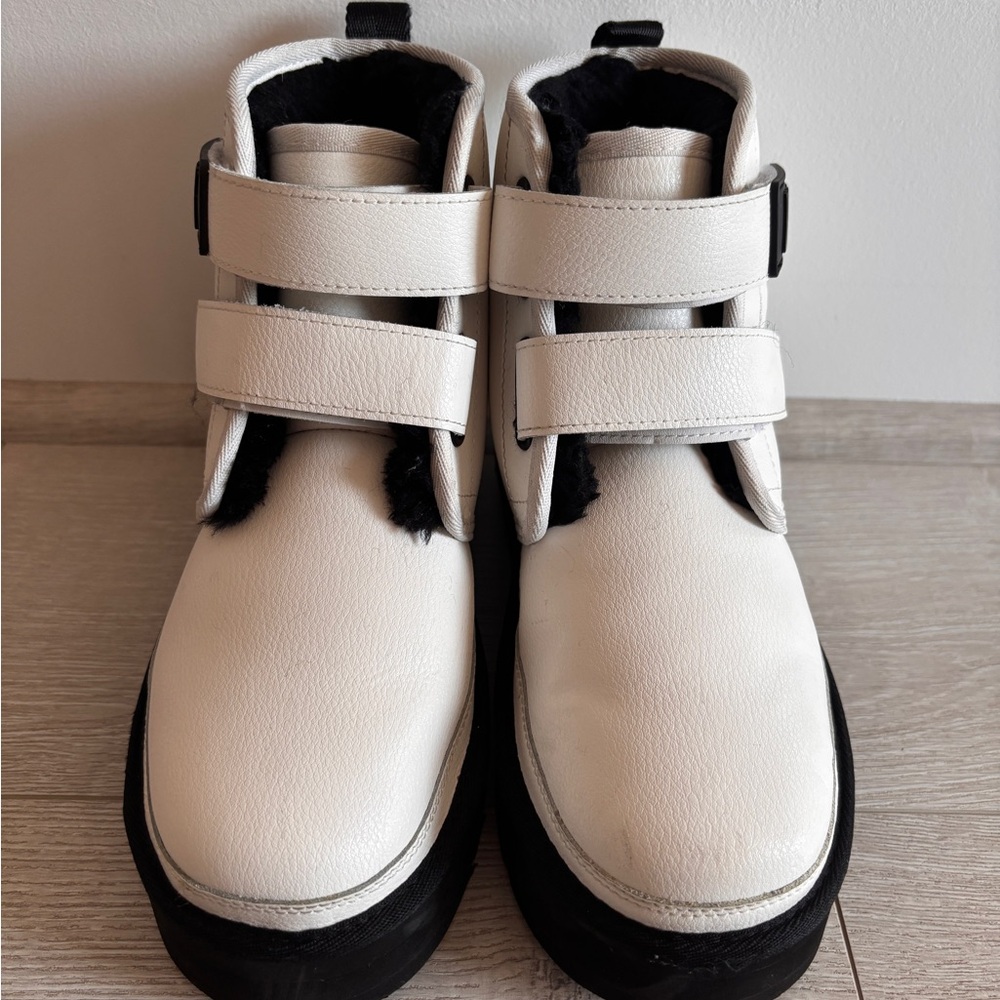 Ugg Black and White Fur-Lined Boots
